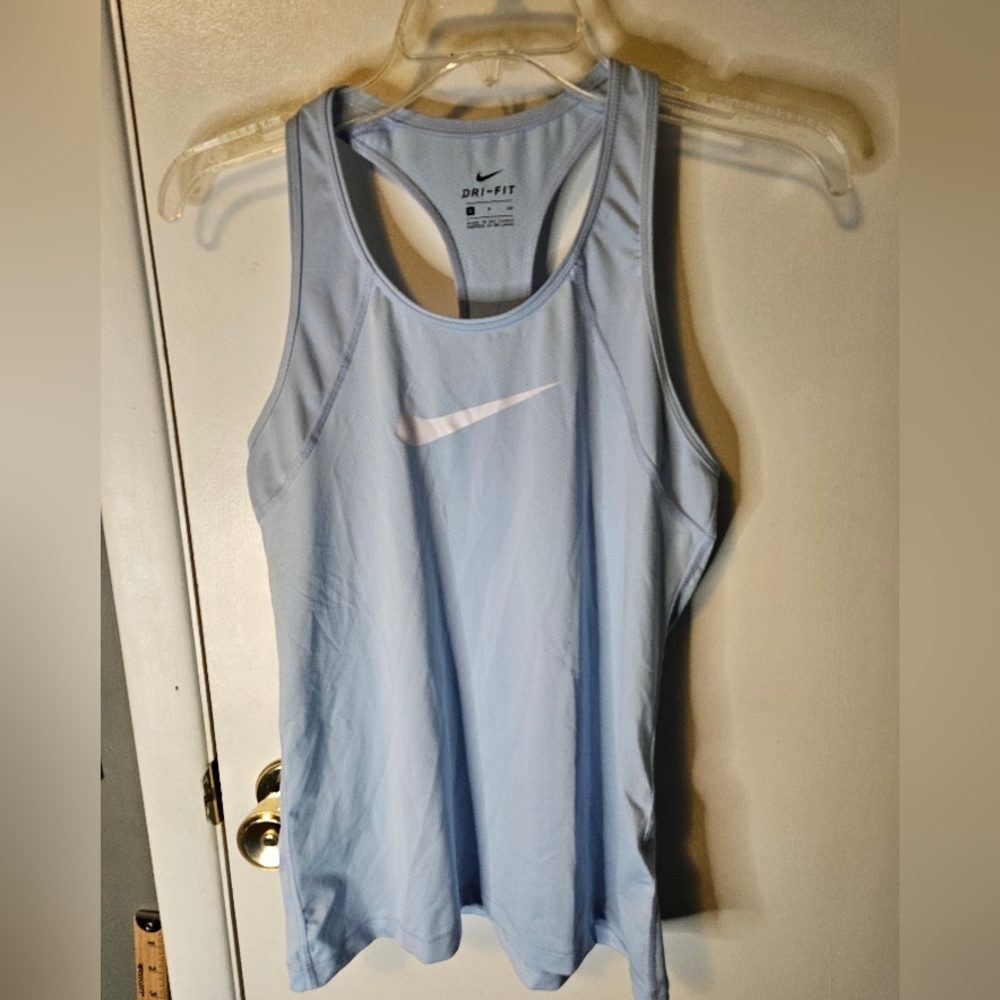Nike Women's Light Blue Dri-FIT Tank Top